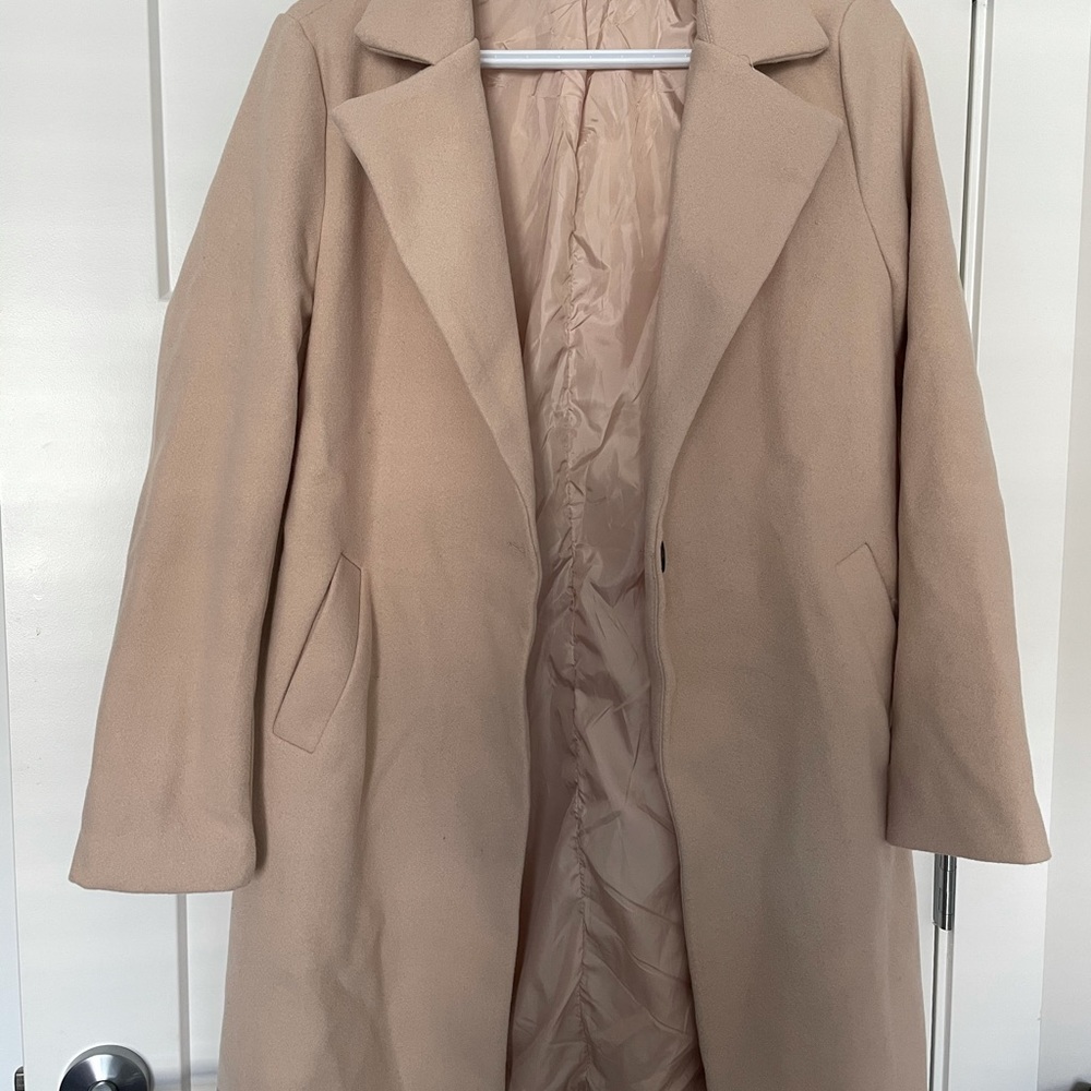SHEIN cream/beige Overcoat